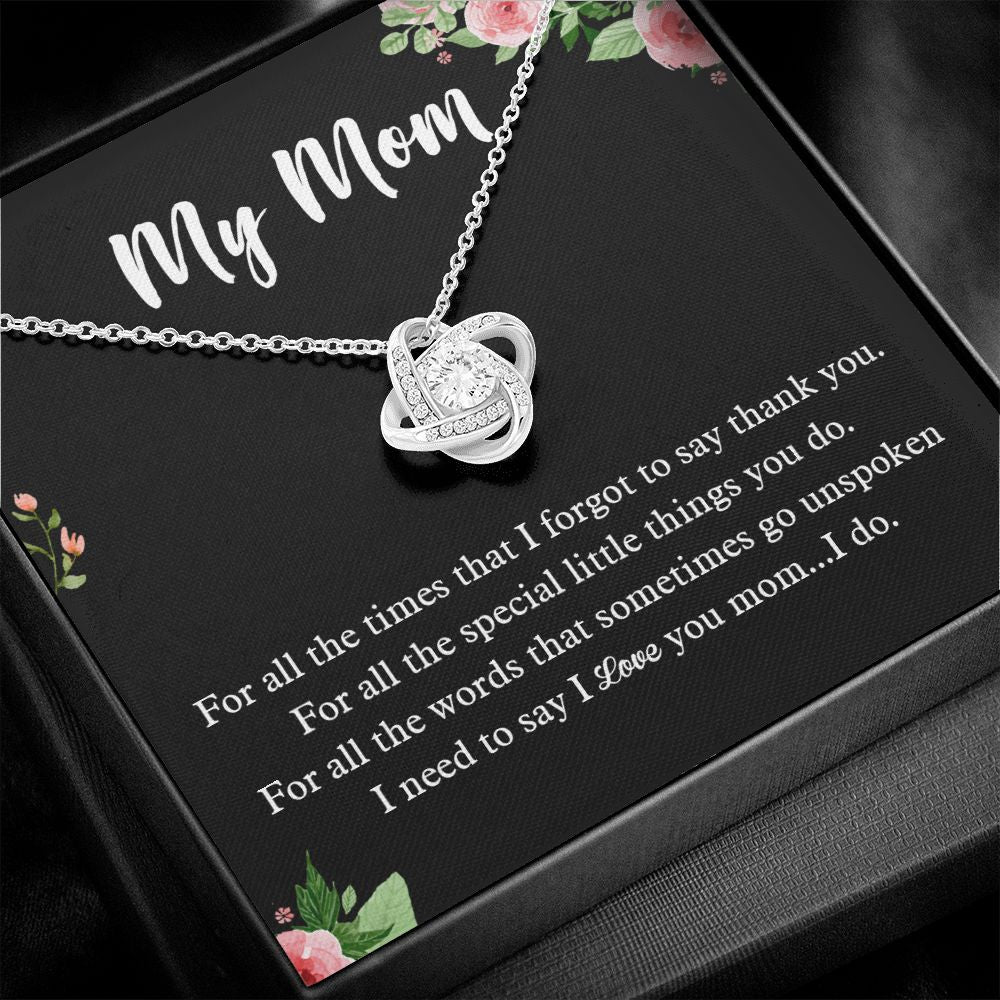 Mom Gift from Daughter Love Knot Necklace