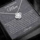 To My Beautiful Mom Love Knot Necklace