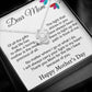 Dear Mom Love Knot Necklace, Happy Mother's Day