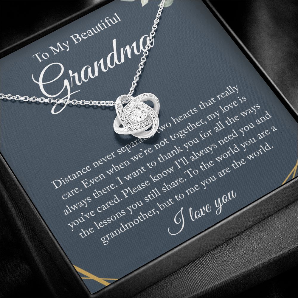 Gift For Grandma Love Knot Necklace