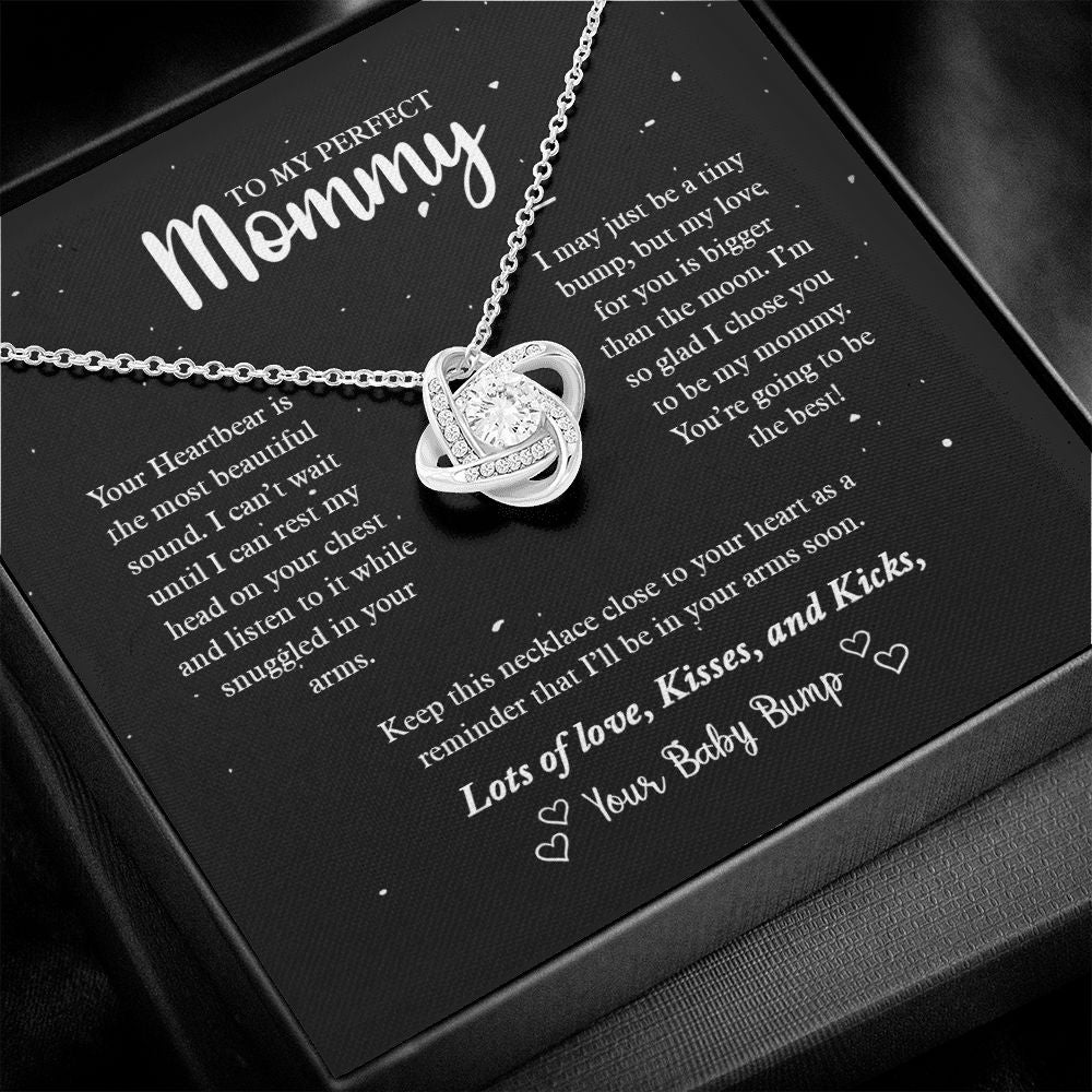 Pregnancy New Mom Love Knot Necklace