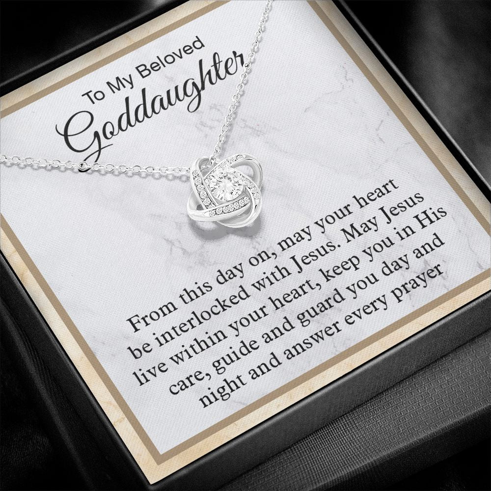 Goddaughter Gifts from Godmother Love Knot Necklace