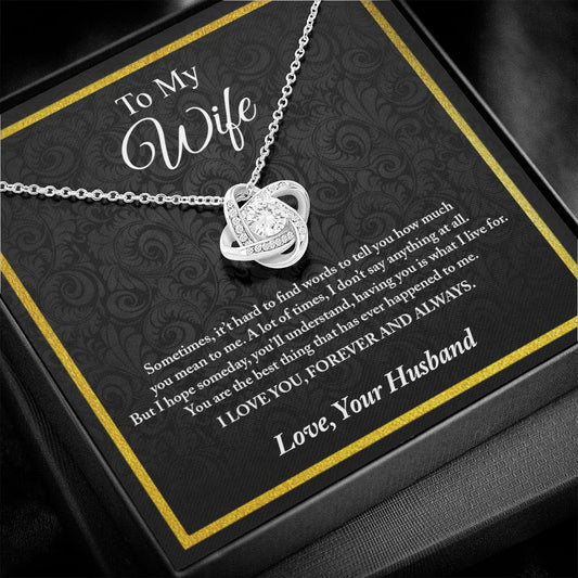 To My Wife Love Knot Necklace