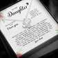 To My Daughter Love Knot Necklace