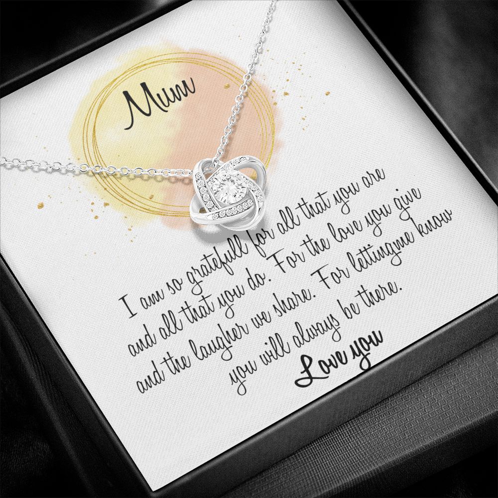 Gift For Mum Love Knot Necklace