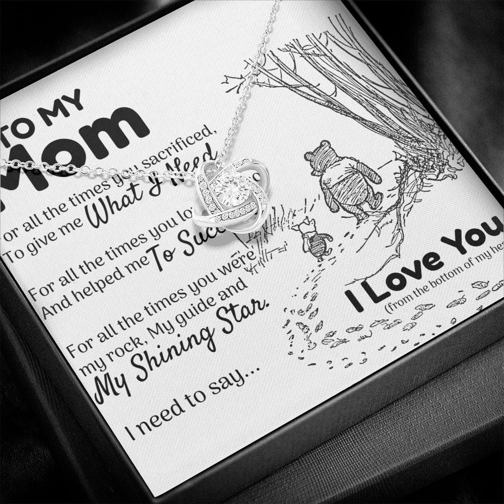 To My Mom Love Knot Necklace