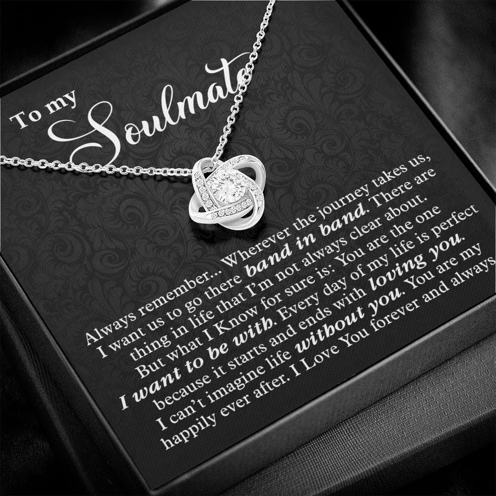 To My Soulmate Love Knot Necklace