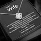 To My Wife Silver Love Knot Necklace