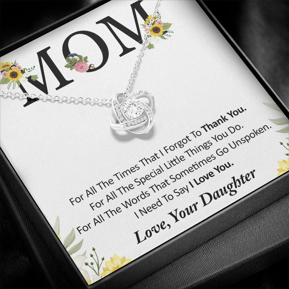 Gift for Mom Love Knot Necklace