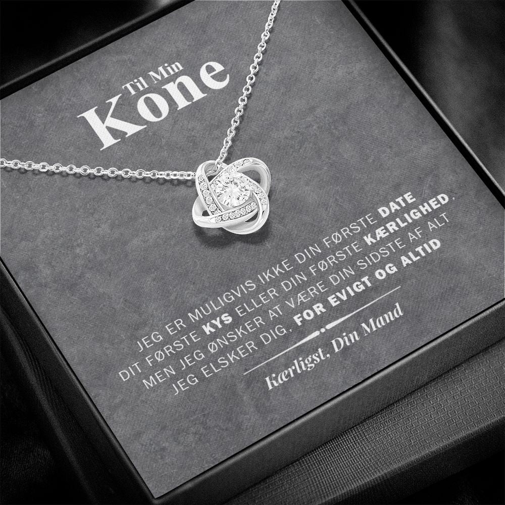 Til Min Kone Mors Dag Love Knot Necklace