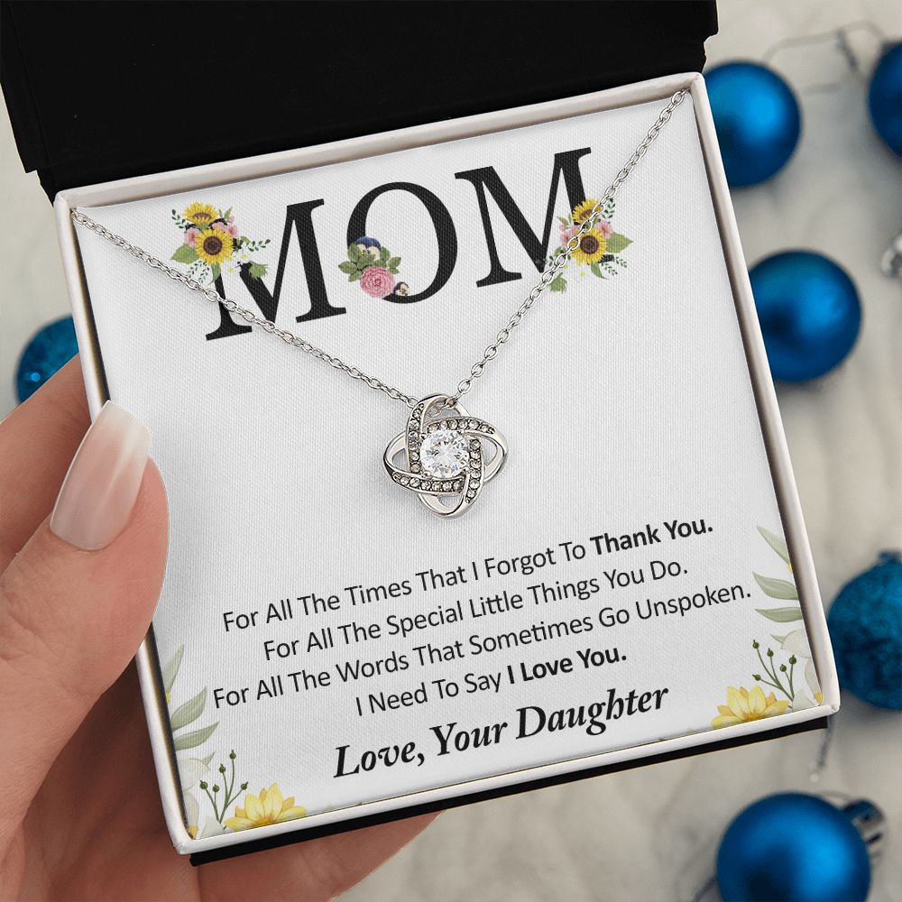 Gift for Mom Love Knot Necklace