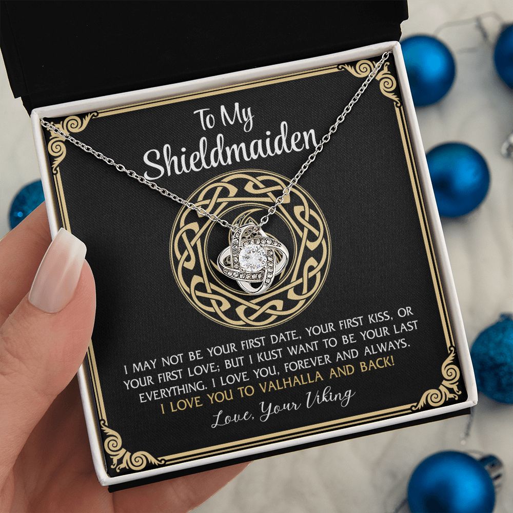 To My Shieldmaiden Love Knot Necklace
