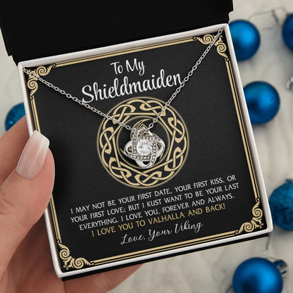 To My Shieldmaiden Love Knot Necklace