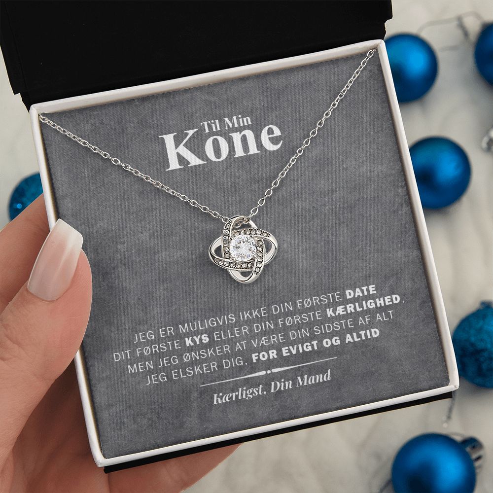 Til Min Kone Mors Dag Love Knot Necklace