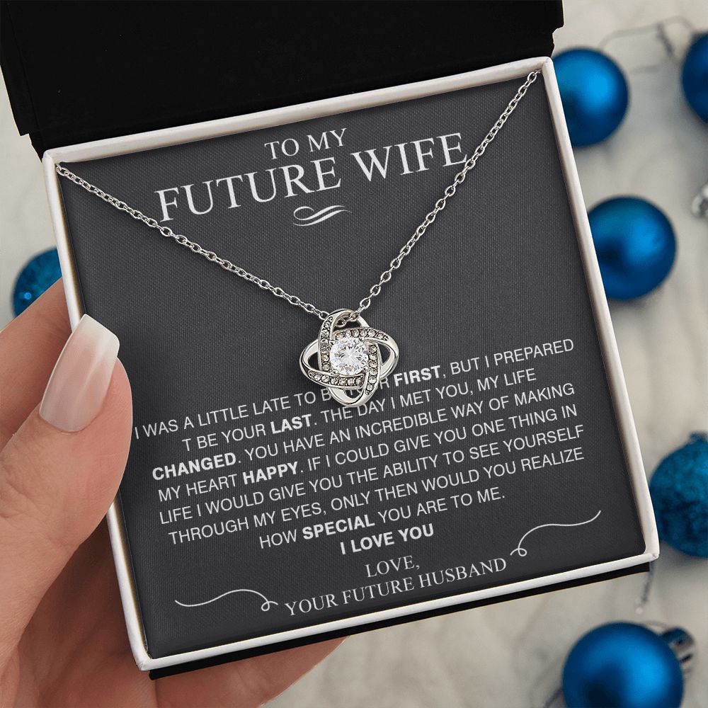 To My Future Wife Love Knot Necklace