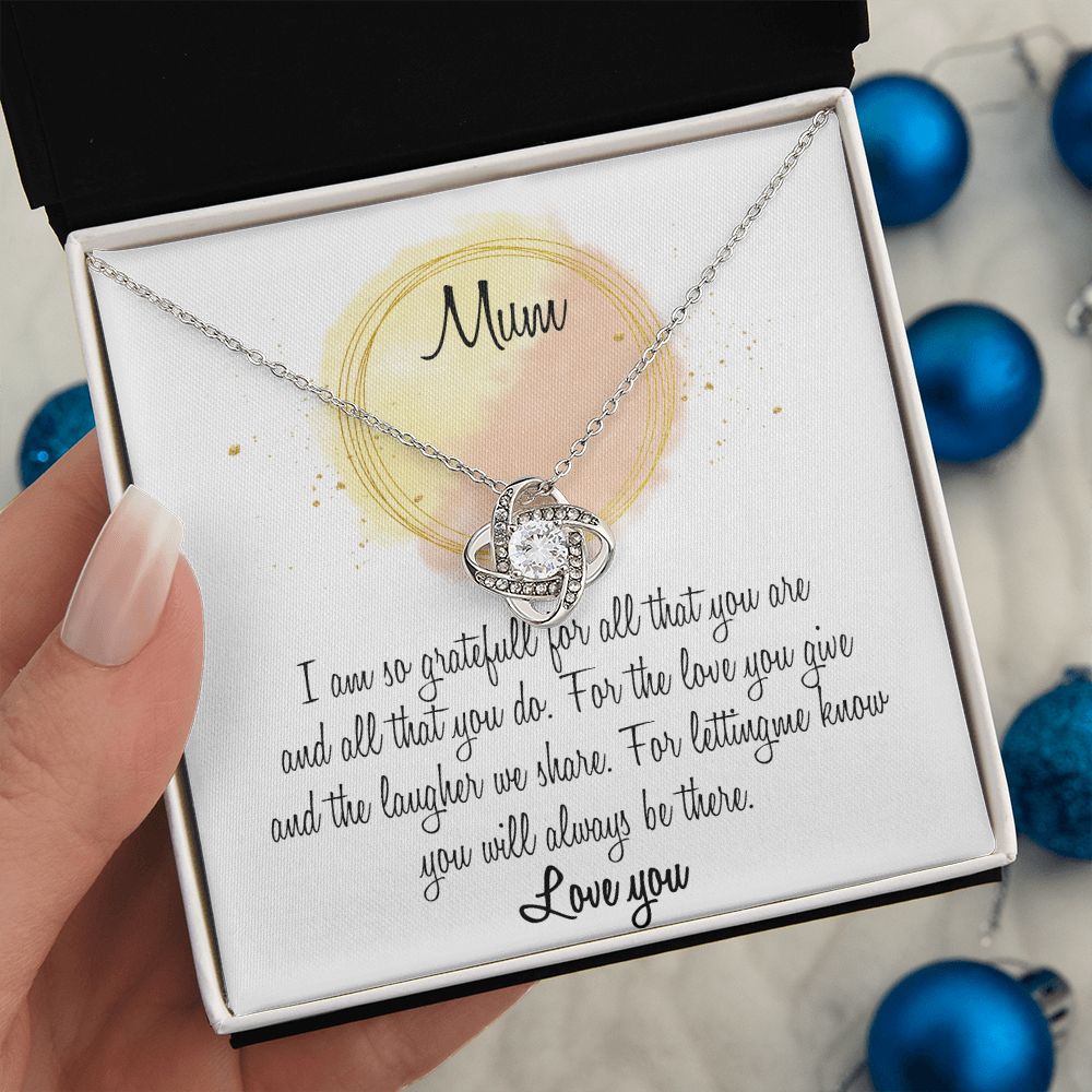Gift For Mum Love Knot Necklace