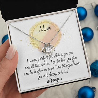 Gift For Mum Love Knot Necklace