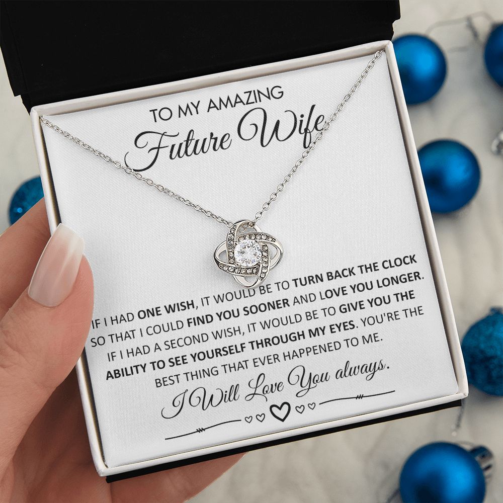 To My Amazing Future Wife Love Knot Necklace