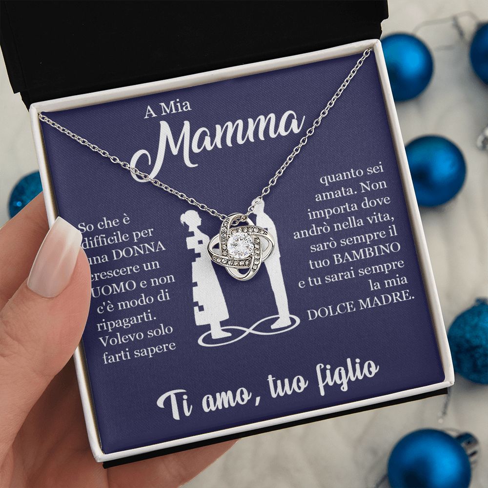 Alla Mia Mamma Love Knot Collana