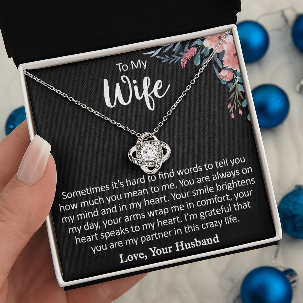 To My Wife Love Knot Necklace