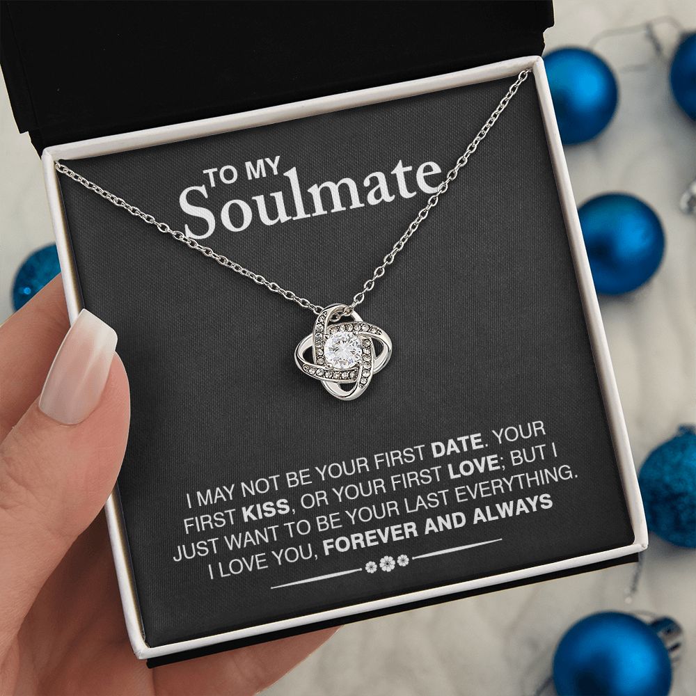 To My Soulmate Love Knot Necklace