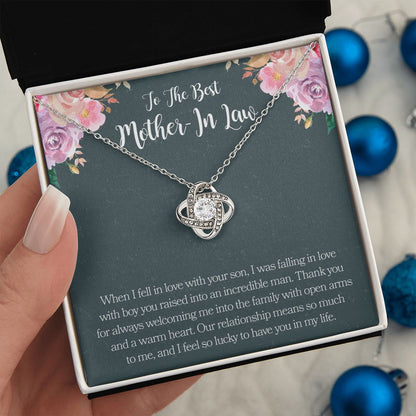 Mother In Law Necklace Love Knot Necklace