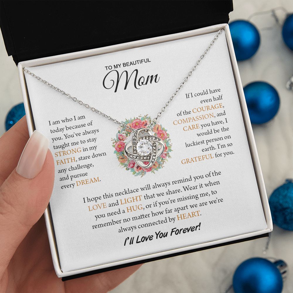 To My Mom Love Knot Necklace