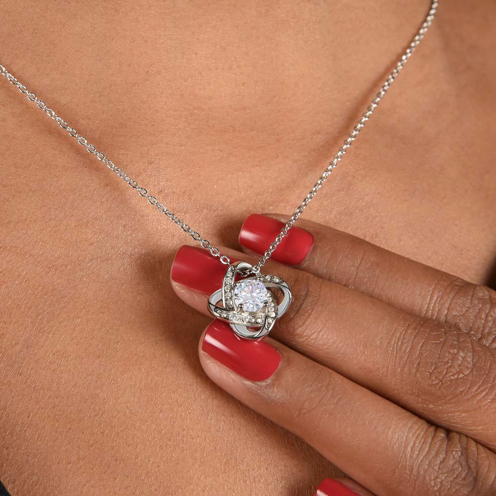 Letter To My Mommy Love Knot Necklace
