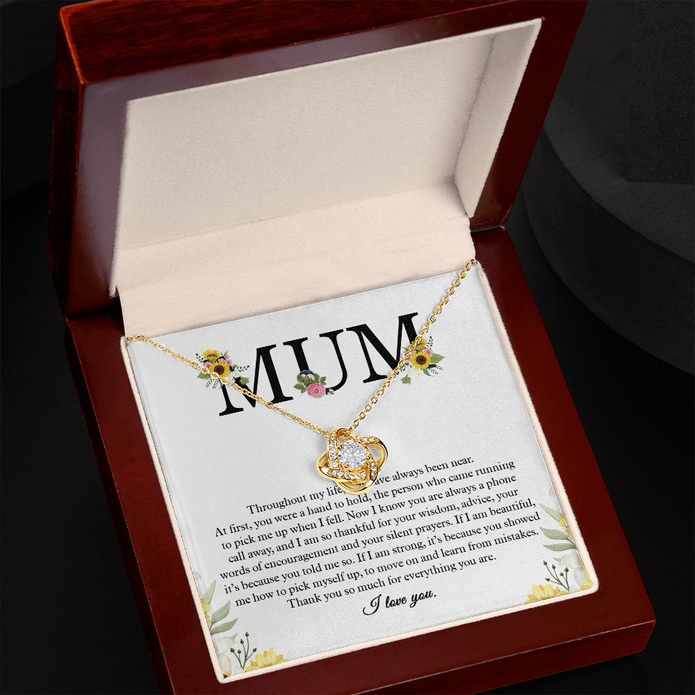 To My Mum Love Knot Necklace