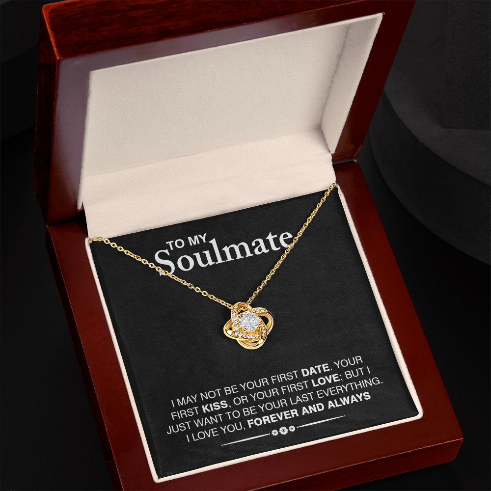 To My Soulmate Love Knot Necklace