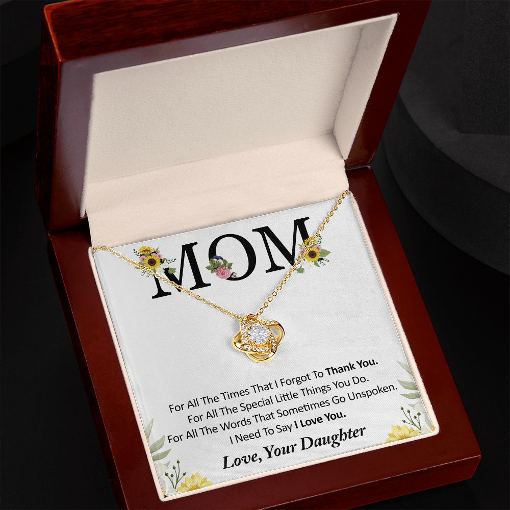 Gift for Mom Love Knot Necklace