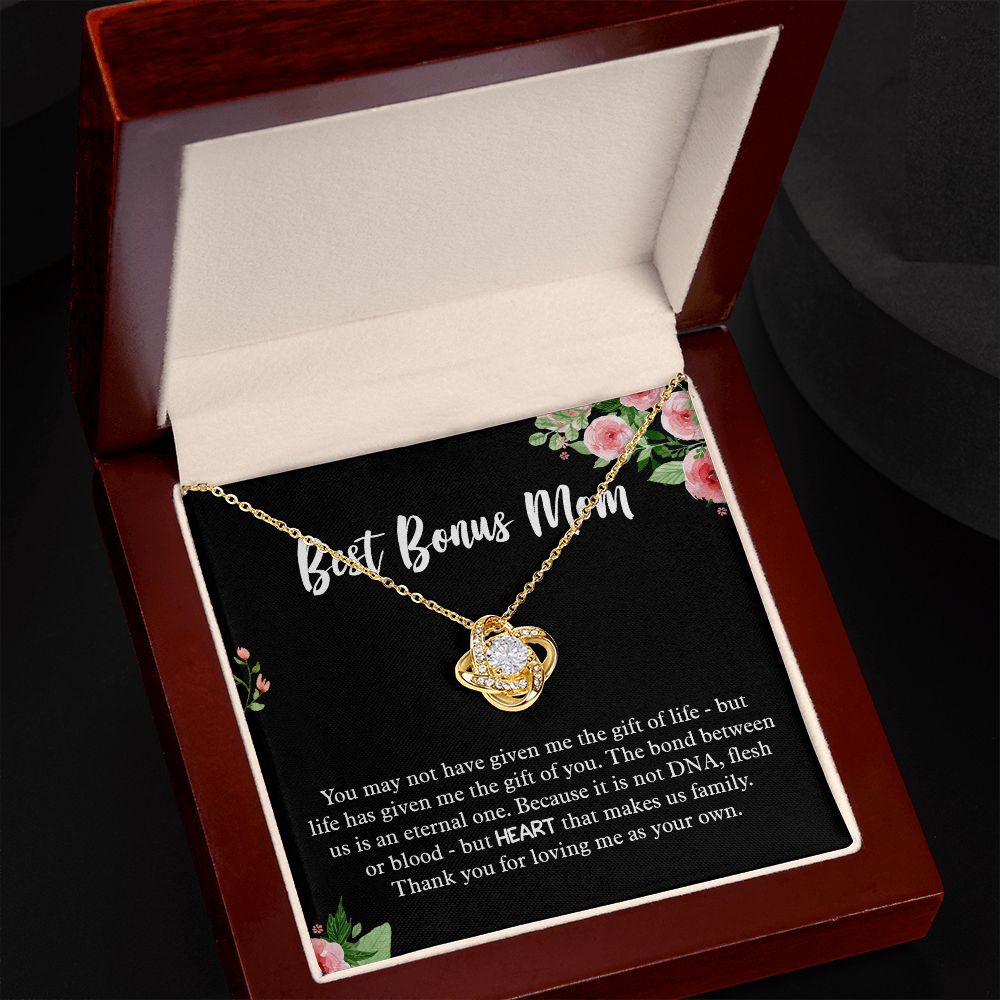 Best Bonus Mom Love Knot Necklace