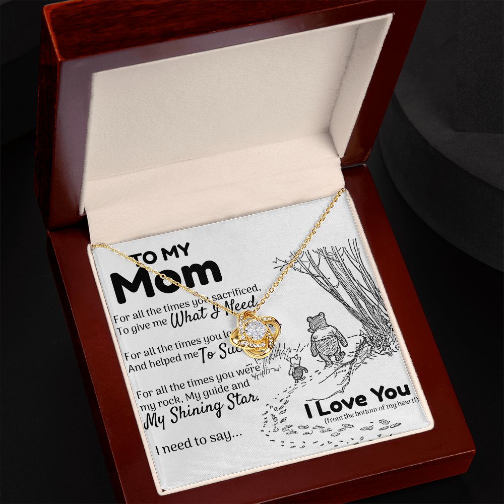 To My Mom Love Knot Necklace