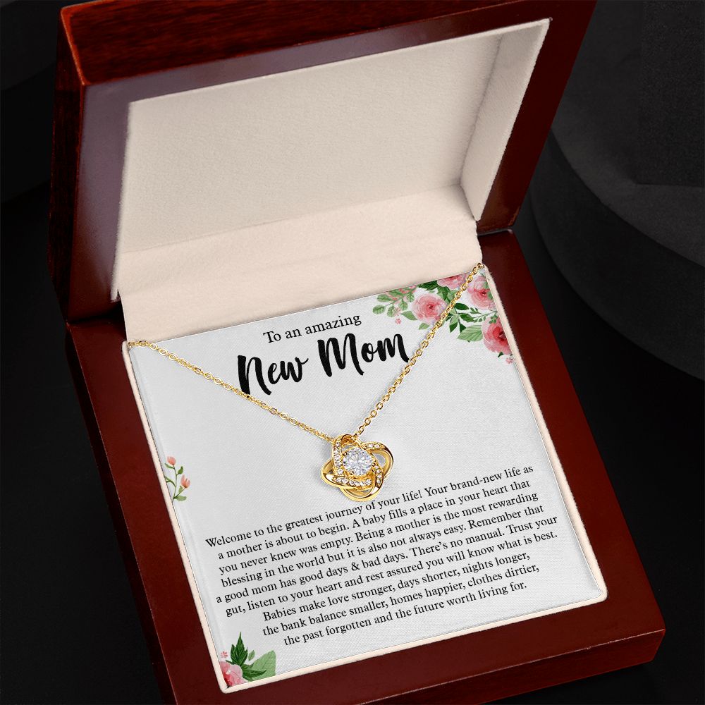 Gift for New Mom Love Knot Necklace
