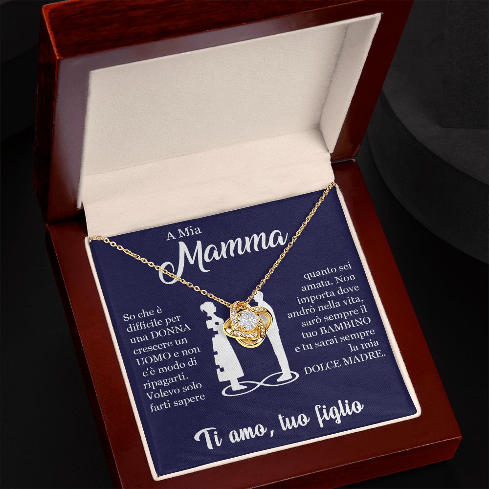 Alla Mia Mamma Love Knot Collana