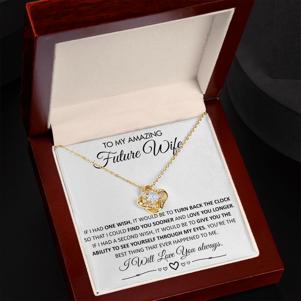 To My Amazing Future Wife Love Knot Necklace