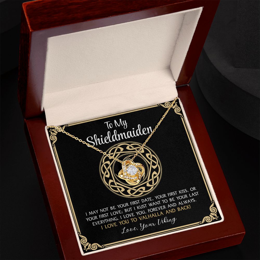 To My Shieldmaiden Love Knot Necklace