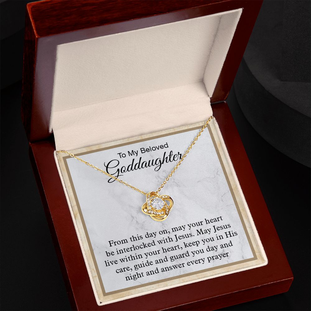 Goddaughter Gifts from Godmother Love Knot Necklace
