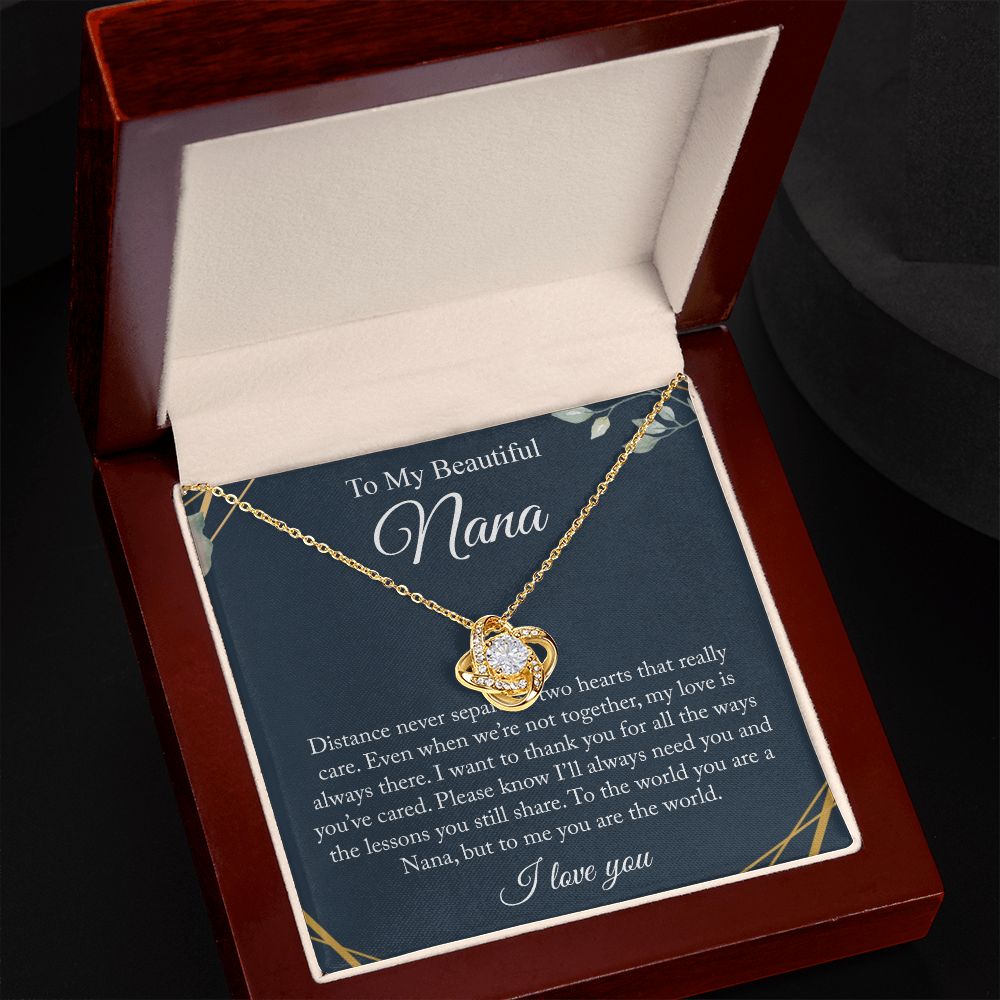 To My Beautiful Nana Love Knot Necklace