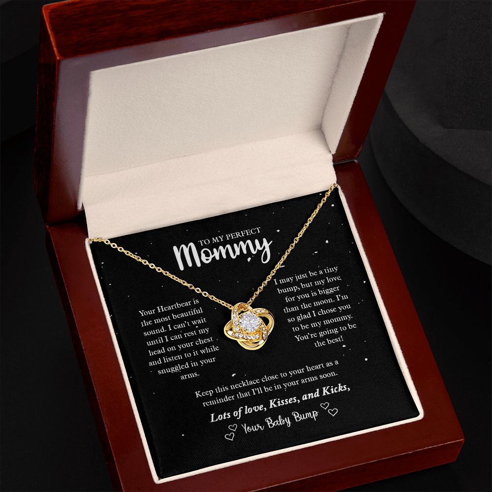 Pregnancy New Mom Love Knot Necklace