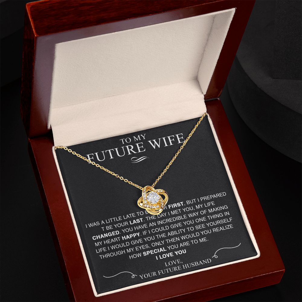 To My Future Wife Love Knot Necklace