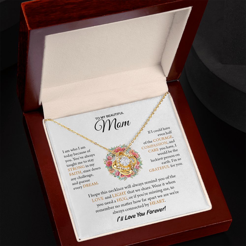 To My Mom Love Knot Necklace
