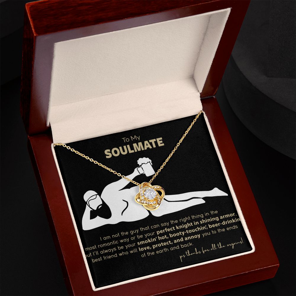 Funny To My Soulmate Love Knot Necklace