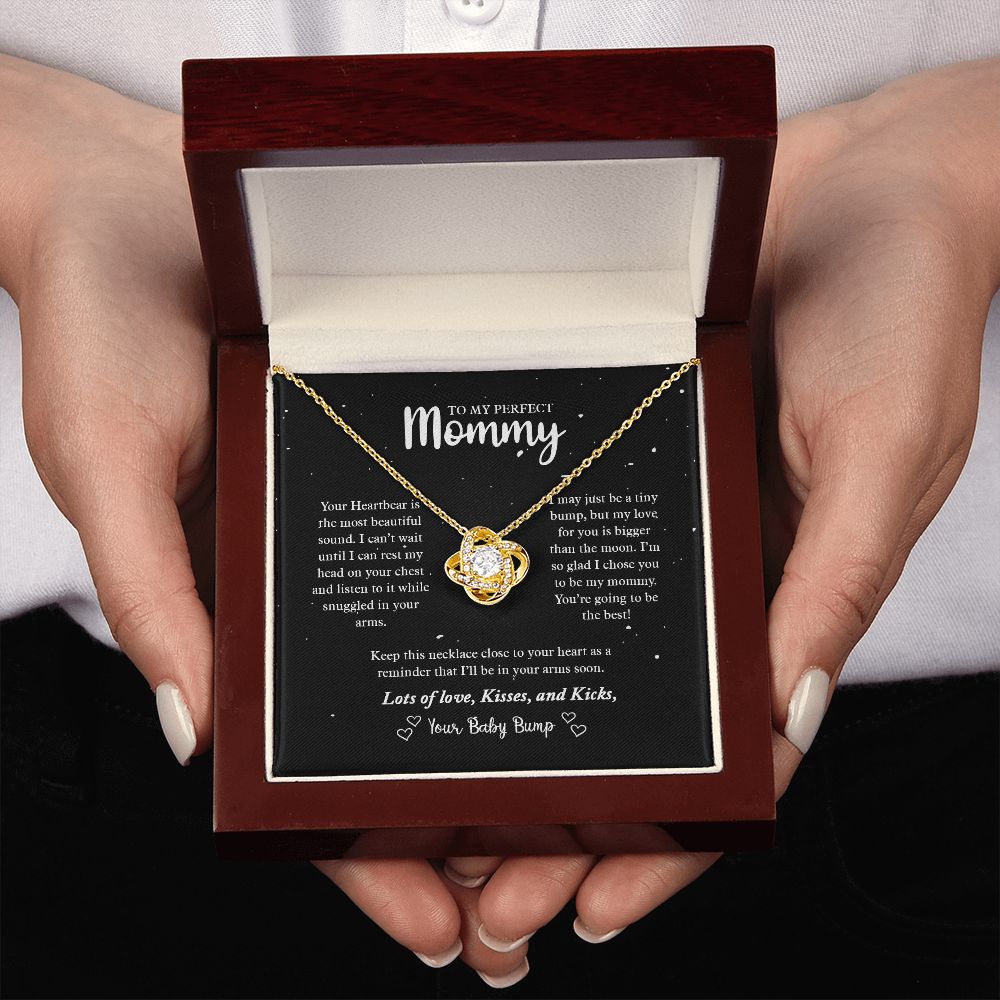 Pregnancy New Mom Love Knot Necklace