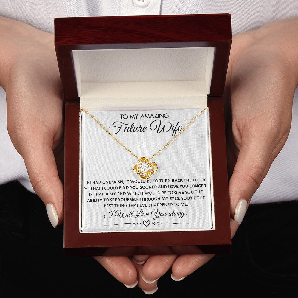 To My Amazing Future Wife Love Knot Necklace