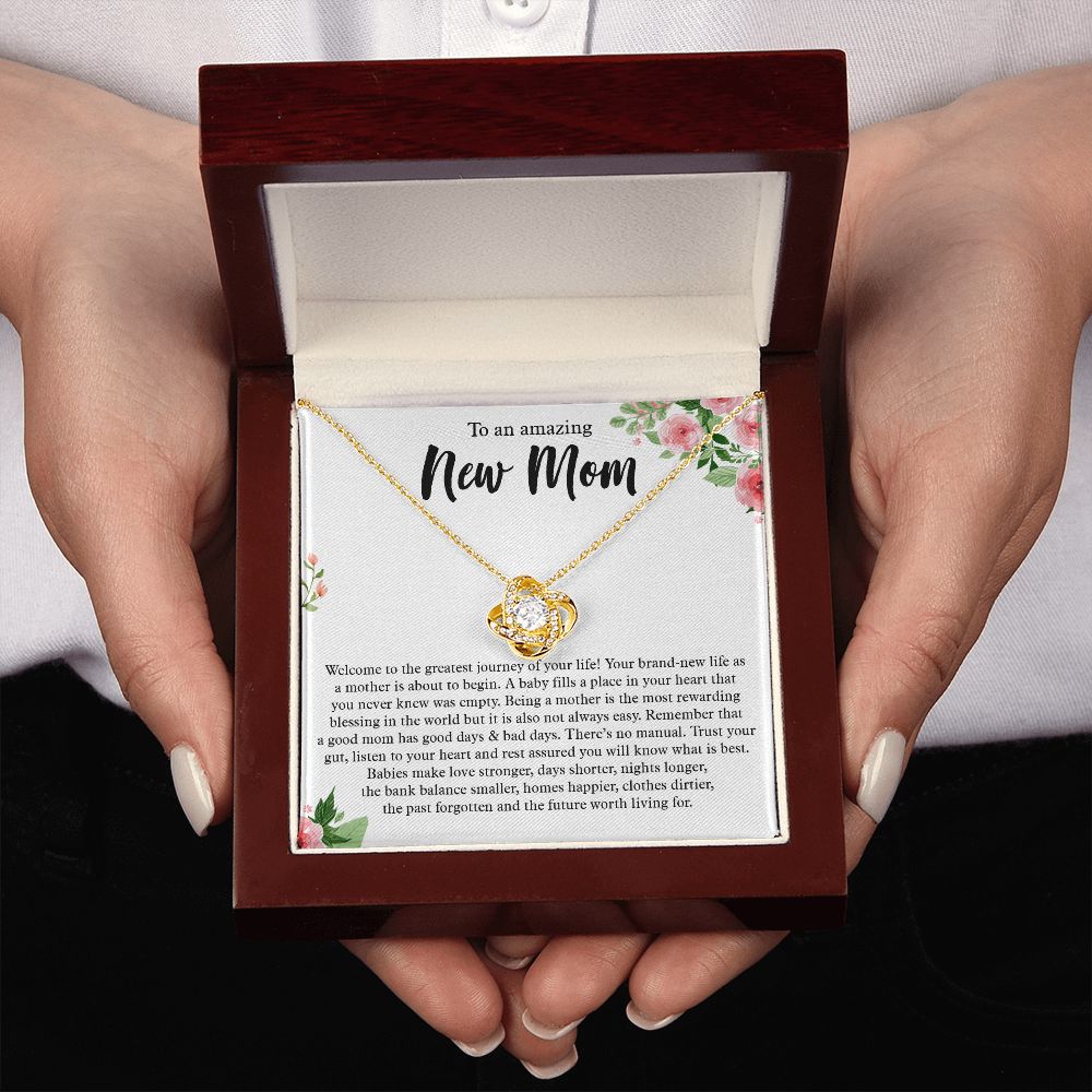 Gift for New Mom Love Knot Necklace