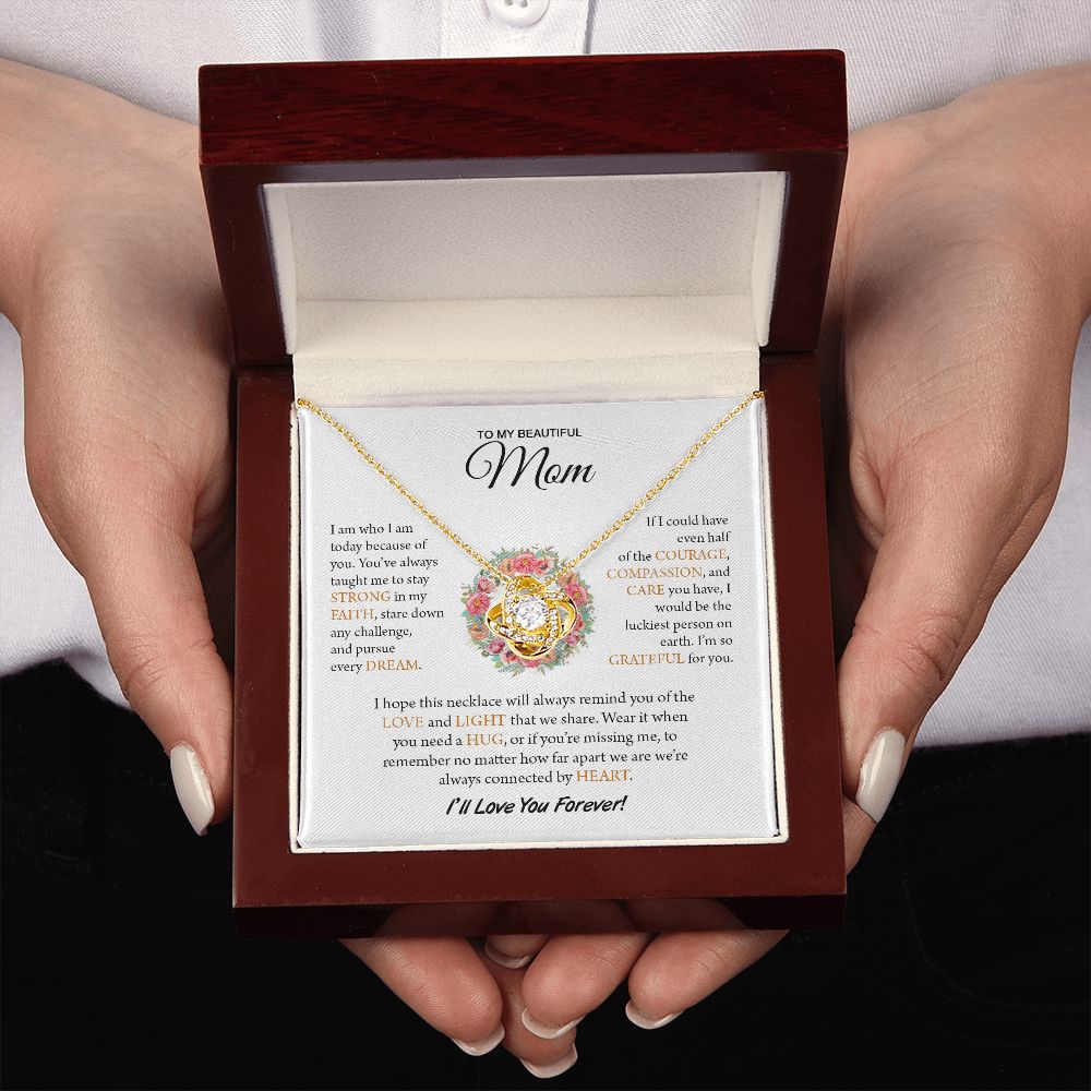 To My Mom Love Knot Necklace