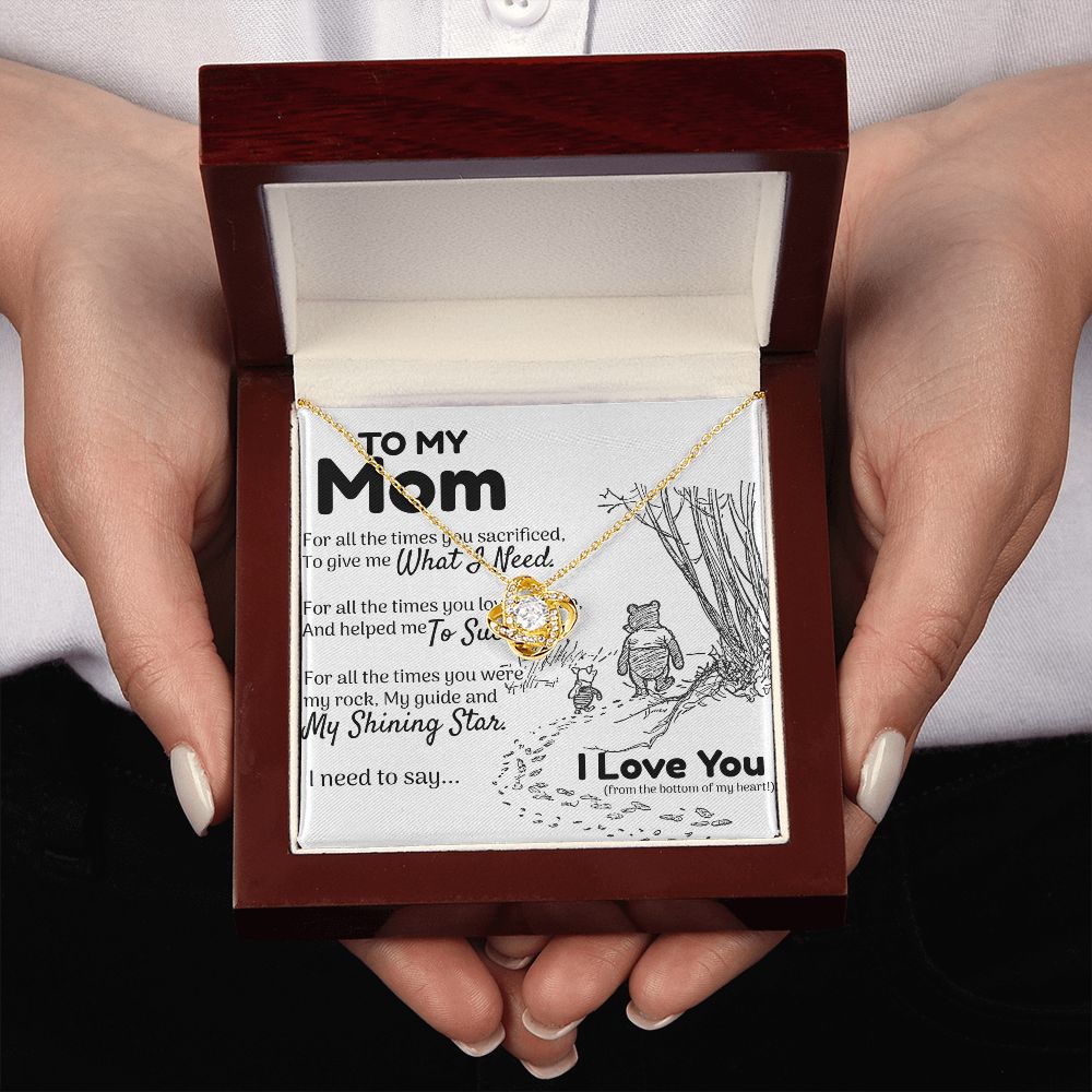 To My Mom Love Knot Necklace