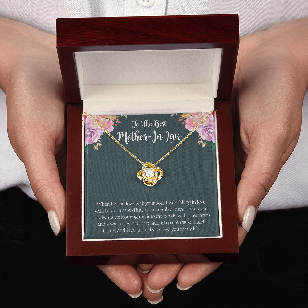 Mother In Law Necklace Love Knot Necklace