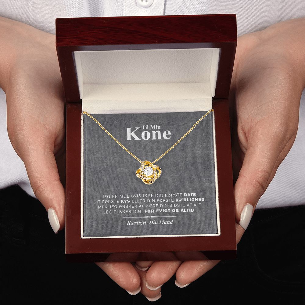 Til Min Kone Mors Dag Love Knot Necklace